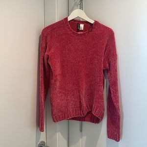 Velvet pink h&m pull over